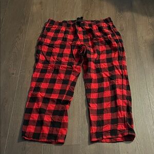 Old Navy Red and Black Plaid Men's Joggers